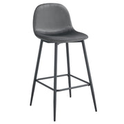TABOURET DE BAR SCANDINAVE PIED METAL NOIR