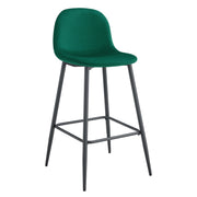 TABOURET DE BAR SCANDINAVE PIED METAL NOIR