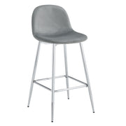 TABOURET DE BAR SCANDINAVE PIED CHROME