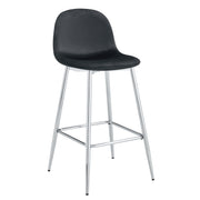 TABOURET DE BAR SCANDINAVE PIED CHROME
