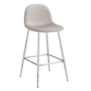 TABOURET DE BAR SCANDINAVE PIED CHROME