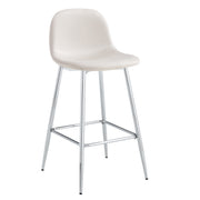 TABOURET DE BAR SCANDINAVE PIED CHROME