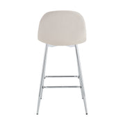 TABOURET DE BAR SCANDINAVE PIED CHROME