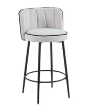 TABOURET DE BAR CATHY PIED METAL NOIR 3D