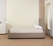 LIT PRESTIGE CAPITONNE AVEC DIAMANT VELOURS - BLANC/BLEU/GRIS/MOKA/NOIR