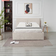 LIT COFFRE OLIVIA - CHENILLE TERRACOTTA/BEIGE/MOKA