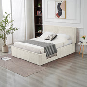 LIT COFFRE OLIVIA - CHENILLE TERRACOTTA/BEIGE/MOKA