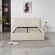 LIT COFFRE OLIVIA - CHENILLE TERRACOTTA/BEIGE/MOKA