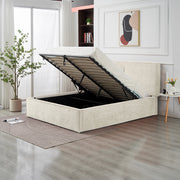 LIT COFFRE OLIVIA - CHENILLE TERRACOTTA/BEIGE/MOKA