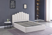 LIT COFFRE DOHA VELOURS - GRIS/DOUDOU/ROSE/MOKA