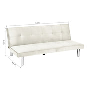 BANQUETTE CONVERTIBLE CLIC CLAC - CHROME ECRU