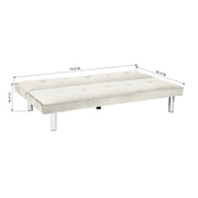 BANQUETTE CONVERTIBLE CLIC CLAC - CHROME ECRU