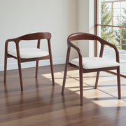 Chaise Carlyon bois d'hévéa pied chêne
