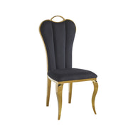CHAISE ALICE VELOURS - DORÉ/ARGENT