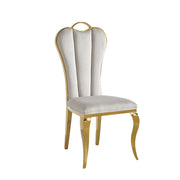 CHAISE ALICE VELOURS - DORÉ/ARGENT