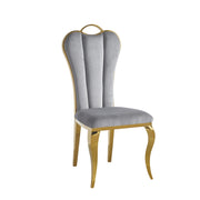 CHAISE ALICE VELOURS - DORÉ/ARGENT