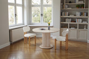 Table à manger ronde AXEL Travertin