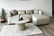 Canapé d'Angle ELA Velours Beige