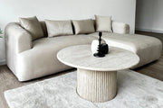 Canapé d'Angle ELA Velours Beige