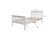 LIT BATNA EN BOIS BLANC