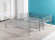 LIT SUPERPOSÉ SEPARABLE EN METAL LUNA NOIR 90x190 + 90x190cm