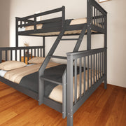 LIT SUPERPOSÉ BATNA EN BOIS 2+1 : 90X190cm + 140x190cm