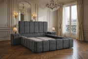 LIT COFFRE PIANO - 160X200 BOX GRIS