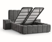 LIT COFFRE PIANO - 160X200 BOX GRIS