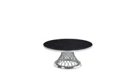 TABLE BASSE DELUXE CHROME MARBRE NOIR