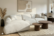 Canapé CLOUD Tissu Marbella - BEIGE/GRIS/ÉCRU
