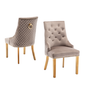 CHAISE ANNEAU CLOUTE MATELASSE