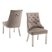 CHAISE ANNEAU CLOUTE MATELASSE