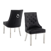 CHAISE ANNEAU CLOUTE MATELASSE