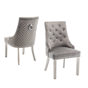 CHAISE ANNEAU CLOUTE MATELASSE