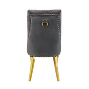 CHAISE ANNEAU CLOUTE VELOURS