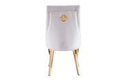 CHAISE ANNEAU CLOUTE VELOURS