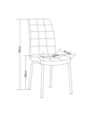 CHAISE EMMA - VELOURS/SIMILICUIR