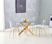 CHAISE INVISIBLE PIED GOLD