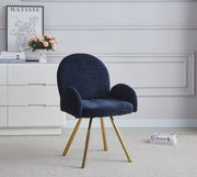 CHAISE AVEC ACCOUDOIR MIMI CHROME BLEU