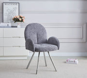 CHAISE AVEC ACCOUDOIR MIMI CHROME BLEU