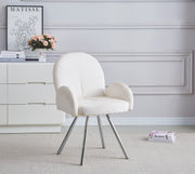 CHAISE AVEC ACCOUDOIR MIMI CHROME BLEU