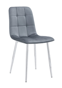 CHAISE ELISA PIED CHROME DOUDOU
