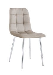 CHAISE ELISA PIED CHROME DOUDOU