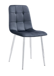 CHAISE ELISA PIED CHROME DOUDOU