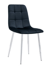 CHAISE ELISA PIED CHROME DOUDOU