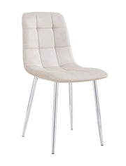 CHAISE ELISA PIED CHROME DOUDOU