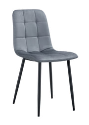 CHAISE ELISA PIED CHROME DOUDOU