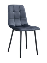 CHAISE ELISA PIED CHROME DOUDOU