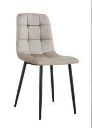 CHAISE ELISA PIED CHROME DOUDOU