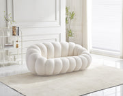 CANAPÉ PERLE - DOUDOU BEIGE/ VELOURS BEIGE